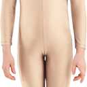 speerise Girls Unitards Gymnastics Long Sleeves Full Body Toddler Ballet Leotards for Kids Costumes (Medium, Flesh)