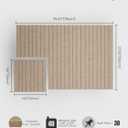 Bumusty Large Cork Board Alternative-36 x 24" Felt Bulletin Board Tiles, with 30 Pushpins, 40 Adhesive Tabs, Fine-Stripe 6-Pack, Cork Boards for Office Push Pin Board Felt Board-Taupe