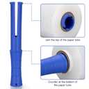 4-Pack Industrial Mini Stretch Wrap Film 80 Gauge 5.1" 1000ft, Self-Adhering Clear Hand Stretch Wrap with Plastic Handle for Packing, Shipping, Moving & Pallet Bundling