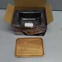 KIVY Glass butter dish with airtight lid that keeps butter soft - For countertop and refrigerator door shelf - Butter tray fridge - Butter holder for counter - Covered butter dishes with lid