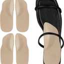 Pigskin Arch Support Insoles for Women Plantar Fasciitis & Flats Feet Pain Relief, 0.21" Thickness, Self-Adhesive Arch Insert with Heel Cushion for High Heels Sandals Slippers Flats, 2 Pairs 8-12 Size