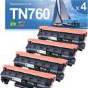 MYTONER Compatible Toner Cartridge Replacement for Brother TN760 TN-760 TN730/760 TN-730 High Yield MFC-L2690DW 2717DW MFC-L2750DW HL-L2350DW MFC-L2710DW HL-L2395DW Printer Black, 4Pack