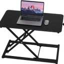 Standing Desk Converter Adjustable Height ,Keyboard Riser for Stand Up Desk Riser ,Computer Keyboard Stand for Desktop ,Computer Workstations for Home Office Black Size 23.6 Inch