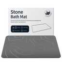 Stone Bath Mat for Bathroom, Diatomaceous Earth Shower Mat, Quick Dry, Grey | Fast Drying, Super Absorbent, Natural Diatomaceous Earth, Non-Slip Design, Easy to Clean 