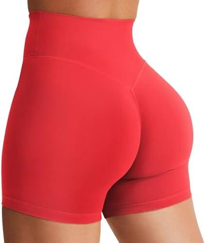 YEOREO Women's Biker Shorts 3.6" /4.5" / 6" Workout Gym Shorts Craze High Waist Tummy Control Hidden Scrunch Running Yoga Size M