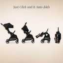 Kinderkraft APINO Lightweight Stroller, Auto Folding, Black