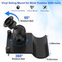 4 x 2Pack Vinyl Siding Mount Compatible with Blink Outdoor 4 (4th Gen)/(3rd Gen) XT3/Blink XT/XT2/Mini, No Drill Mounting Bracket with Adjustable Angle for Vinyl Siding Hooks