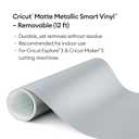 Cricut Smart Removable Vinyl (13 in x 12 ft, Matte Metallic Silver) for Explore and Maker 3 - Matless Cutting for Long cuts up to 12ft