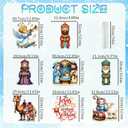 8 Pcs Christmas Nativity Scene Outdoor Yard Signs with Stake, Jesus Birth Manger Scene Religious Christmas Decorations for Lawn Pathway Outdoor Garden Decors