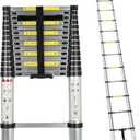 14.5FT Portable Aluminum Telescoping RV Ladder | Compatible with Lippert On-The-Go Receiver, 350lbs Capacity