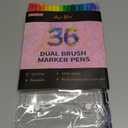 Dual Markers Brush Pens Stocking Stuffers, 36 Art Markers Christmas Gifts for Teens, Double Tip Colored Pen for Adult Coloring Books Art Suppliers