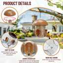 LONA Bird Feeders for Outdoors Hanging  3 Separate Compartments, 3 Feeding Ports, Weatherproof Dome & 3 Ways to Hang, Large Capacity for Cardinals/Finches (Brown (Normal)