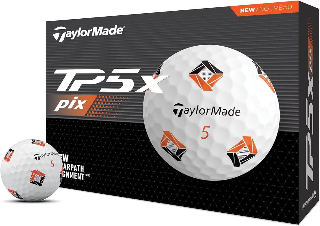 TaylorMade Golf TP5 One Dozen (White/Black/Orange)