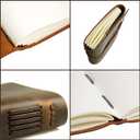 Leather Bound Journal for Men and Women, Handmade Gift Set for Writing, Feather Quill & Ink Pot Embossed Journal and Stylish Pen, A5 Vintage Notebook, Shakespeare Sketchbook, Planner, Diary 8x6"