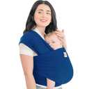 KeaBabies Baby Wrap Carrier - All in 1 Original Baby Carrier Newborn to Toddler Sling, Easy to Wear, Hands Free Bonding, Lightweight, Breathable Infant Wraps (Cobalt Blue) (One Size (Pack of 1))