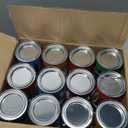 24 PCS Plastic Empty Paint Cans Buckets with Metal Lids - PVC Mini Paint Cans, 8 Colors Ideal for Art Parties Weddings Birthdays Picnics