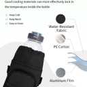 sportsnew Water Bottle Holder with Strap, 32 OZ Water Bottle Carrier Sling Bag with Adjustable Shoulder Strap Insulated Water-Resistant Water Bottle Bag for Walking Hiking, Patent Pending (Black)