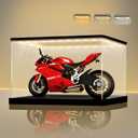 LANSCOERY Small Acrylic Display Case with Adjustable Yellow/White/Warm LED Light, UV Protection Clear Display Box, Dustproof Showcase for Action Figures, Models, Collectibles - 6x4x4inch