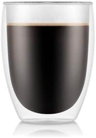 Bodum 12oz Pavina Double Wall Insulated Tumbler, High-Heat Borosilicate Glass, Set of 6, Clear - 2 intact, 2 shattered, 2 missing