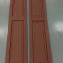 Builders Edge 14.5 in. W x 44 in. H, Custom Two Equal Panels, Raised Panel Shutters, Includes Matching Installation Spikes (Per Pair), 027 - Burgundy Red