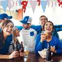 VitalCozy 4 Pcs 131 ft Baseball Pennant Banners Party Decorations Triangle Baseball Flags Garland Bunting for American Ball Sport Game Decor Birthday Camp BBQ Party Supplies Home Outdoor Hanging