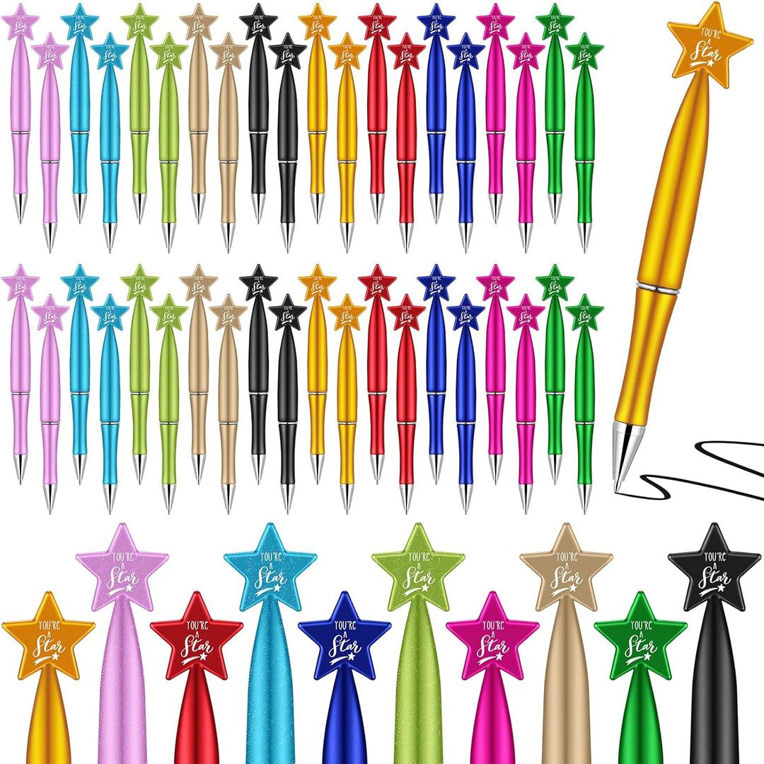 Seajan Star Pens Bulk You're a Star Ballpoint Pen Gifts for Teachers Employee Appreciation Gift for Birthday Party Team Coworker Office Home Supplies(30 Pcs)