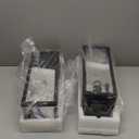 hykolity Large Outdoor Wall Light, 16 Inch Lantern, Dusk to Dawn Exterior Waterproof Sconce, Anti-Rust Mounted Lighting with Glass Shade, Matte Black Lamp with E26 Socket for Porch, 2 Pack