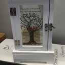 HugMemories Memorial Lantern with Drawer for Keepsakes, Bereavement Sympathy Gifts for Loss of Loved One Mother Father, Sympathy Lantern Funeral Gifts in Memory of Loved One