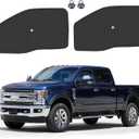 Front Side Window Sun Shade with Suction Cups for 2017-2022 Fo-rd F250 F350 Super Duty 2Dr 4Dr Pickup, Foldable Window Sunshade Sun Visor Protector, Side Window Shades Blocks UV Rays Heat