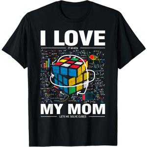 I Love It When My Mom Lets Me Solve Cubes Speedcubing Kids T-Shirt S