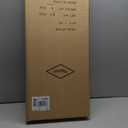 Yogoart Extra Large Horizontal Blue Victorian Stained Glass Window Panels Hanging Transom Window Panels (35" X 12") (Blue and Brown)