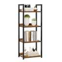 NUMENN Narrow Bookshelf, 4 Tier Bookshelves, Home Office Bookcase Shelf Storage Organizer, Free Standing Storage Shelving Unit for Bedroom, Living Room and Home Office, Vintage