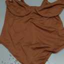 FeelinGirl Shapewear Bodysuits for Women Tummy Control Body Suits Deep V Neck Thong Body Shaper (X-Large, Latte)