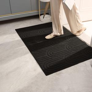 GRANNY SAYS Indoor Doormat, 20" x 32", Non-Slip Front Door Mats, Outdoor Welcome Mat Washable, Low Profile Indoor Door Mats for Entryway, Floor Inside Back Doormats (Black)