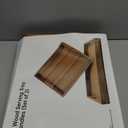 Acacia Wood Serving Tray with Handles Set of 2  Decorative Serving Trays Platter for Breakfast in Bed, Lunch, Dinner, Patio, Ottoman, Coffee Table, BBQ, Party Great for Lap &Couch