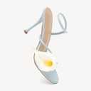 NEWBELLA Women’s Floral Stiletto Sandals Calla Lily Flower Heels Open Toe Dress Sandals Ankle Strap High Heels for Wedding Party Prom Summer Dress Shoes