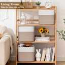 1513 Inch Storage Cubes, 3 Pack Cube Storage Bins for Organizing, Cotton Rope Woven Baskets for Shelves, Bathroom, Kids Room, Closets, Baby Nursery