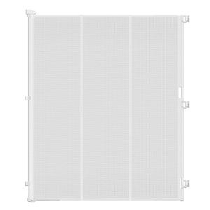 Reinforced 72" Extra Tall Pet Gate for Cat, Dog, Puppy & Baby, Jump-Resistant & Prevent Crawling Underneath Retractable Baby Gates, Fits 0-55" Width Safety Mesh Dog Gate, 6 Foot Extra Tall Cat Gate
