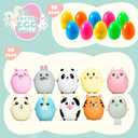 10 x JOYIN 10 Pcs Jumbo Easter Eggs Filled with Cute Stress Reliever Animal Squishy Toy for Easter Egg Hunt, Kids Party Favor, Basket Stuffers, Filling Treats, Goodie Bag Fillers, Classroom Prize Supplies