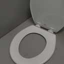 BEMIS 500EC 390 Toilet Seat with Easy Clean & Change Hinges, 1 Pack Round, Cotton White
