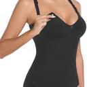 ChouChouter Tummy Control Nursing Bodysuit, Seamless Breastfeeding Body Shaper, Postpartum Sculpting Snatched Waist Bodysuit, Size: M
