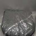 PRONOUS 1 Pack Dark Grey Chair Cushions with Tie Removable Cover, D-Shape Dining Kitchen Chair Seat Pads Non Slip 17"x16"