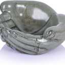 Ceramic Hands Bowl Dish Sculpture, Giving Hands Candy Holder for Succulent Planter, Crystal Rock Holder, Office, Keys Bowl for Entryway Table (Vintage Green)