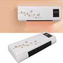 Air Conditioner and Heater, Wall Mounted Air Conditioner Heating Use, Air Conditioning Hot Fan Household Wall Hanging Air Conditioner with Remote Control (US Plug)