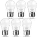 G45 LED Light Bulb 6W Daylight White 5000K, E26 Base 60Watt Globe Small Light Bulbs Equivalent, Non-Dimmable Bright Lighting for Refrigerator, Desk Lamp Lights, Vanity Mirror, Bathroom, 6 Pack