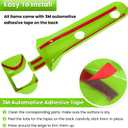 26PCS Full Set Exterior Decoration Trim Kit for Jeep Wrangler JL JLU 2018-2023 Door Hinge Handle Engine Hood Hinge Hood Latch Wheel Eyebrow Side Air Outlet Rear Tailgate Window Hinge Cover (Green)