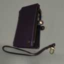 For Samsung Galaxy S26 Wallet Case Magnetic [Compatible with Magsafe] [RFID Blocking Card Holder] [Zipper] [Strap] Detachable Drop-Proof Protective Phone Cases for Galaxy S26-6.3", Purple
