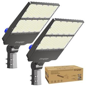LED Parking Lot Light 300W, UL Listed 45,000LM 6500K Light with Dusk to Dawn Photocell, Adjustable Slip Fitter Mount, IP66 Waterproof, Commercial LED Area Security for Parking Lot, Roadway, 1 Pack