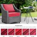 IPYNBAP Outdoor Cushions for Patio Furniture,Outdoor Seat Cushion Set 24 x 24 x 5.75 Inch,Waterproof & Fade Resistant Outdoor Chair Cushions,Deep Patio Chair Cushion with Removable Cover,Burgundy