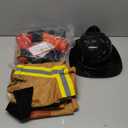 Spooktacular Creations Halloween 14PCS Firefighter Costume for Kids, Boys Fireman Costume with Toys Set for Toddler RolePlay (Brown)